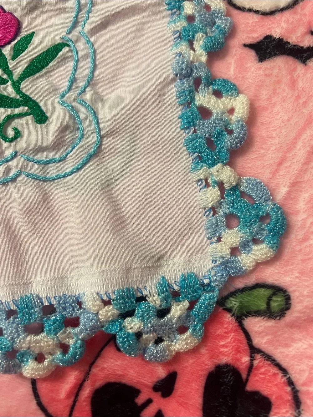 Hand-Embroidered Mexican Tortilla Warm - Blue
